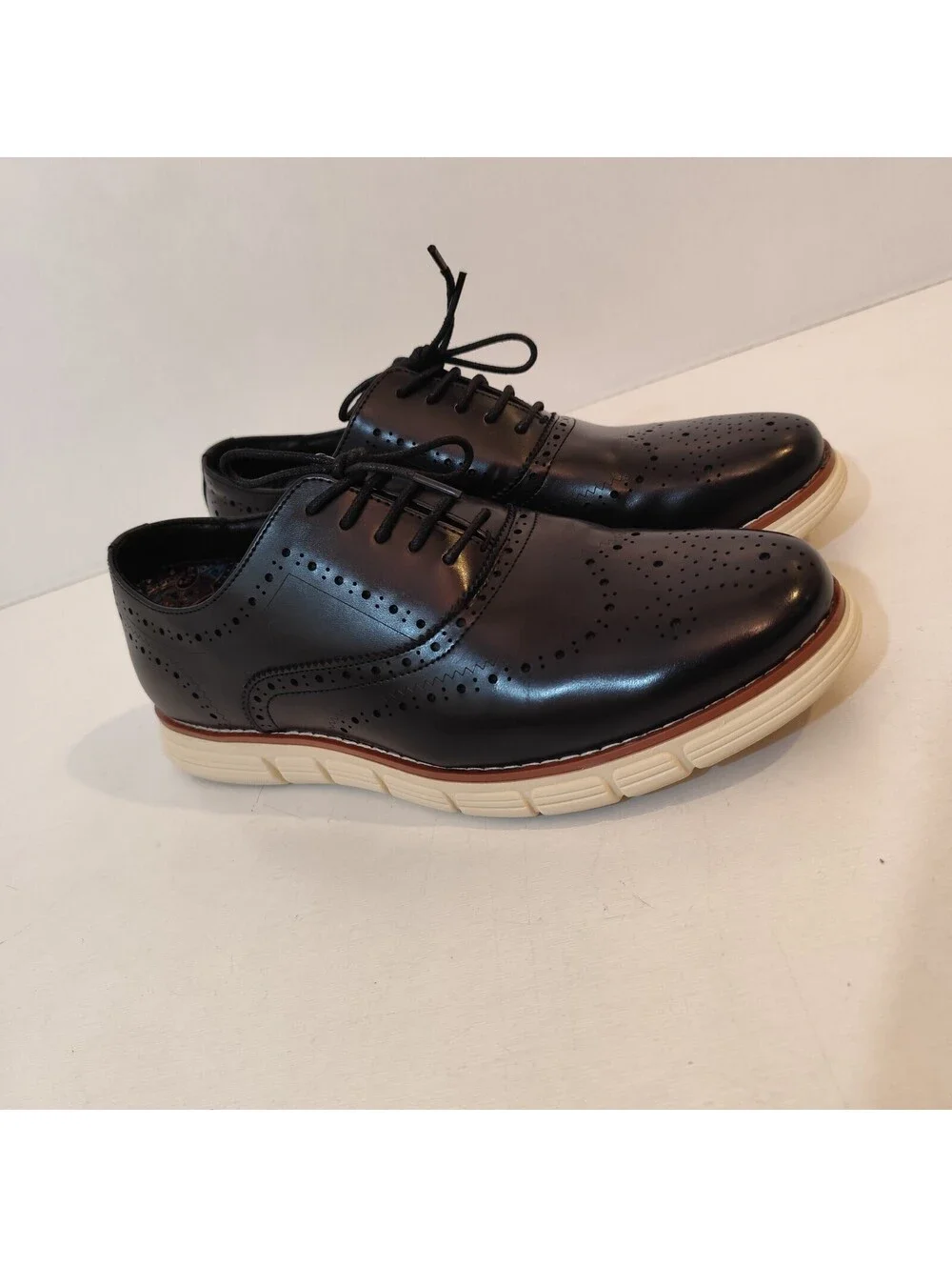 Bruno Marc New York Grandwing Mens black Oxford Dress Sneaker Shoe Size 9